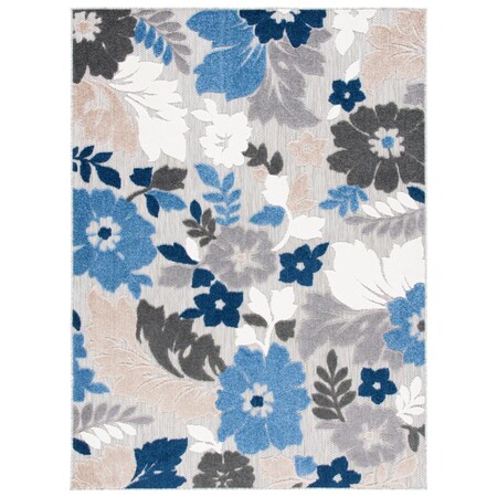 Safavieh 5 ft.-3 in. x 7 ft.-7 in. Cabana Bohemian Rectangle Area Rug Grey & Blue CBN308F-5